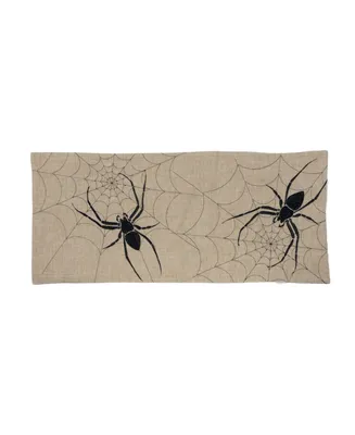 Manor Luxe Halloween Creepy Spiders Double Layer Table Runner