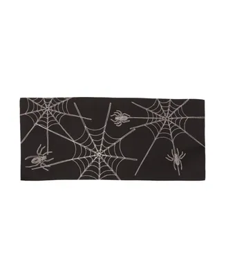 Manor Luxe Halloween Spider Web Double Layer Table Runner