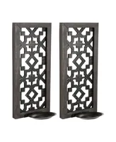 Stratton Home Decor Boho Laser Cut Sconce, Set of 2