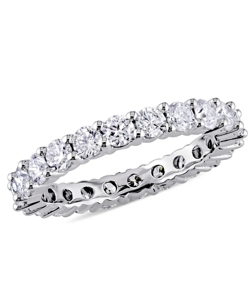 Certified Diamond (2 ct. t.w.) Eternity Band 14k White Gold