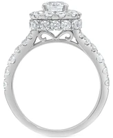 Diamond Halo Bridal Set (3 ct. t.w.) 14k White or Yellow Gold