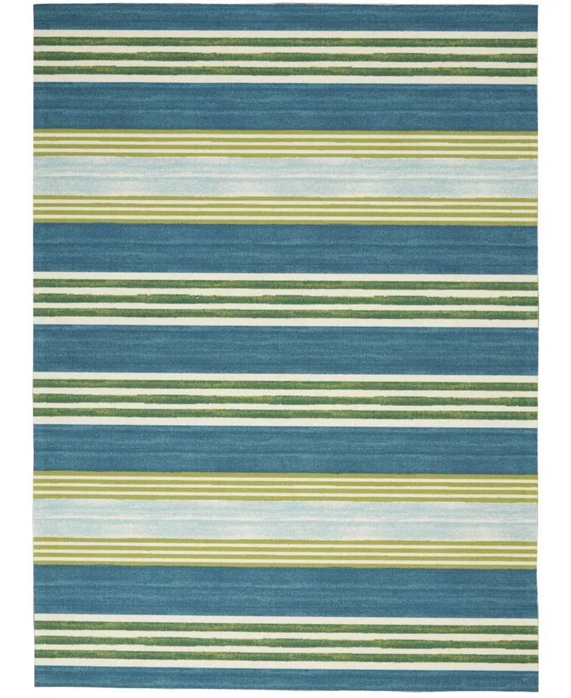 Long Street Looms Shady Brights SHA71 Green 5'3" x 7'5" Outdoor Area Rug