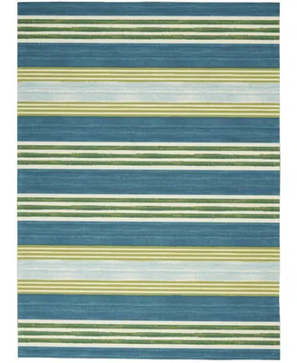 Long Street Looms Shady Brights SHA71 Green 5'3" x 7'5" Outdoor Area Rug