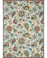 Long Street Looms Shady Brights SHA73 Ivory 7'9" x 10'10" Outdoor Area Rug