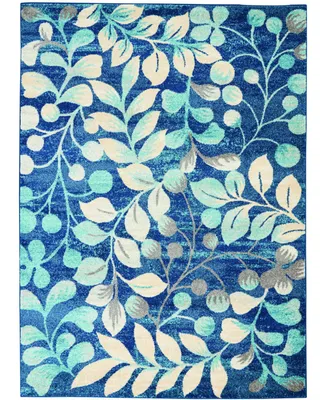 Long Street Looms Peace PEA03 Navy 4' x 6' Area Rug