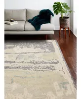 Bb Rugs Elements S217 Ivory and Gray 3'6" x 5'6" Area Rug
