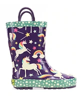 Toddler Little Girl's and Big Unicorn Dreams Rain Boot