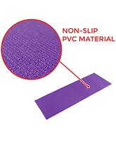 Sunny Health & Fitness Durable Tear-Resistant Yoga Mat, Purple