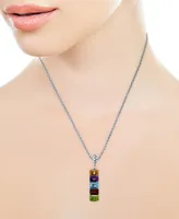 Effy Multi-Gemstone (5-3/4 ct.-t.w.) 18" Pendant Necklace in Sterling Silver