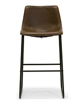 Glamour Home Set of 2 Adan Iron Frame Bar Stool