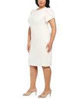 Calvin Klein Tulip-Sleeve Sheath Dress - Macy's