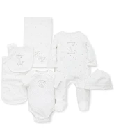 Little Me Baby Boys or Girls Welcome To The World Cotton Gift Set, 6 Piece Set