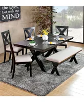 Furniture of America Salerno Solid Wood Rectangular Dining Table