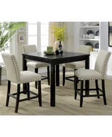 Furniture of America Sewanee 5-Piece Square Counter Table Set