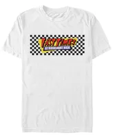 Fifth Sun Fast Times At Ridgemont High Men's Black Checkers Logo Short Sleeve T-Shirt