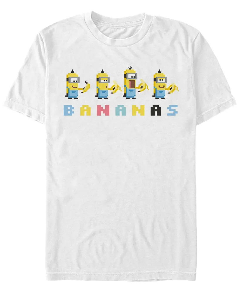 Fifth Sun Minions Men's 8-bit Bananas Short Sleeve T-Shirt