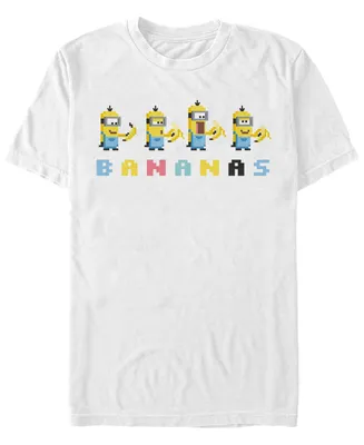 Fifth Sun Minions Men's 8-bit Bananas Short Sleeve T-Shirt