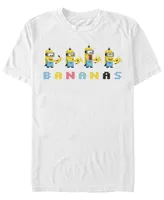 Fifth Sun Minions Men's 8-bit Bananas Short Sleeve T-Shirt