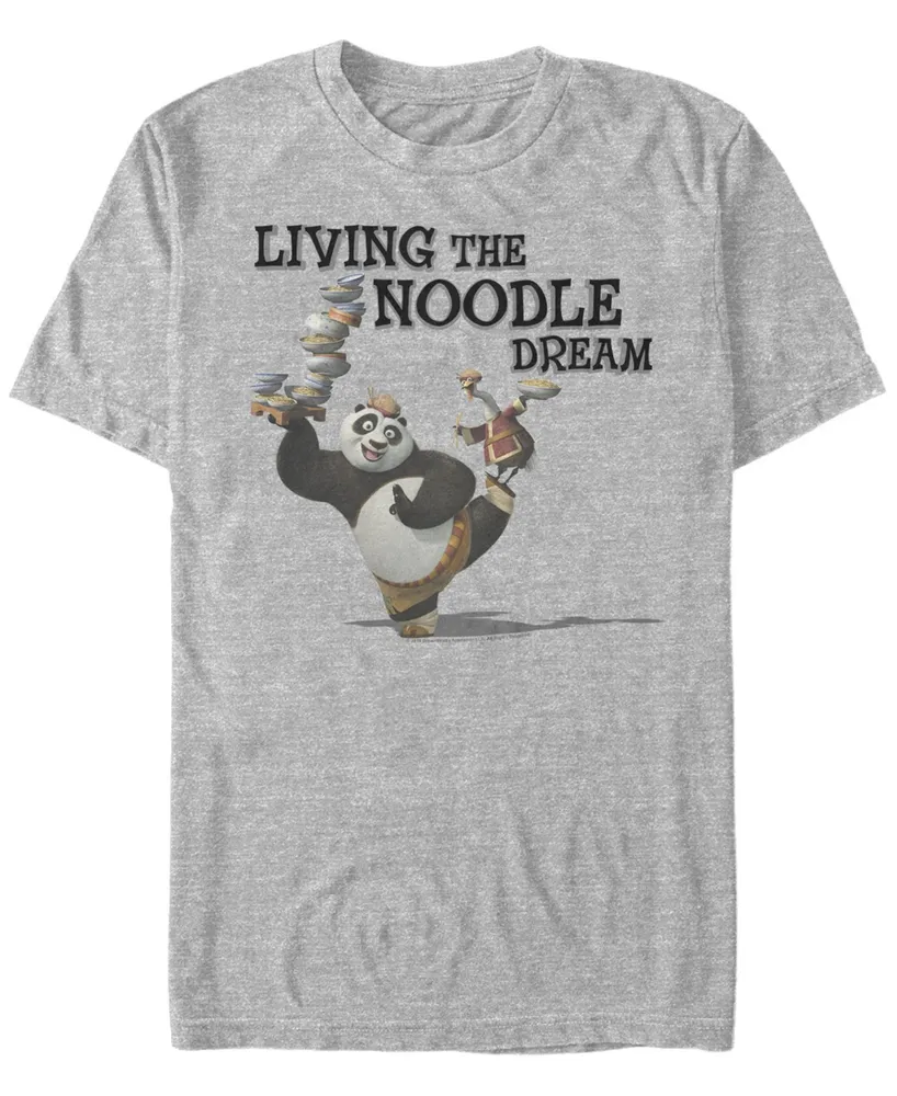 Fifth Sun Kung Fu Panda Men's Po Living The Noodle Dream Short Sleeve T-Shirt