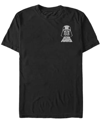 Fifth Sun Star Wars Men's Darth Vader Helmet Left Chest Logo Short Sleeve T-Shirt
