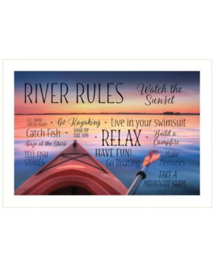 Trendy Decor 4u River Rules By Lori Deiter Ready To Hang Framed Print Collection