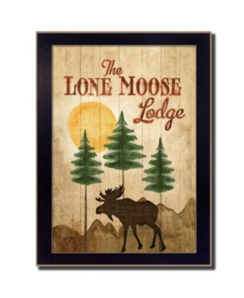 Trendy Decor 4u Lone Moose By Mollie B. Printed Wall Art Ready To Hang Collection