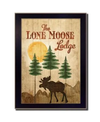 Trendy Decor 4u Lone Moose By Mollie B. Printed Wall Art Ready To Hang Collection