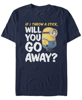 Fifth Sun Minions Men's Will You Go Away Short Sleeve T-Shirt