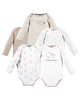 Touched by Nature Organic Cotton Long-Sleeve Bodysuits 5pk, Little Giraffe, 18-24 Months