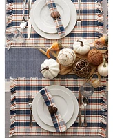Design Imports Autumn Farmhouse Plaid Napkin, Set of 6