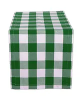 Design Imports Shamrock Buffalo Check Table Runner