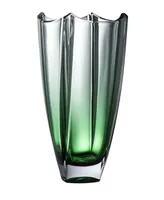 Galway Crystal Emerald Dune 12" Square Vase