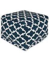 Majestic Home Goods Trellis Ottoman Square Pouf 27" x 17"