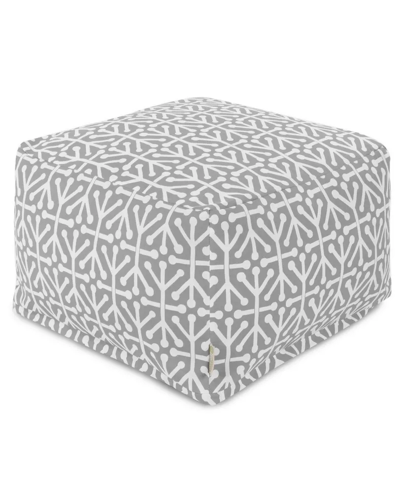 Majestic Home Goods Aruba Ottoman Square Pouf 27" x 17"