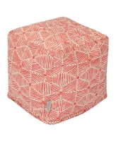 Majestic Home Goods Charlie Ottoman Pouf Cube 17" x