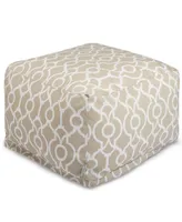 Majestic Home Goods Athens Ottoman Square Pouf 27" x 17"