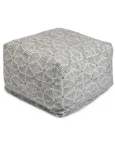 Majestic Home Goods Charlie Ottoman Square Pouf 27" x 17"