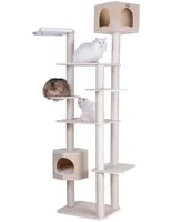 Armarkat 89" Real Wood Premium Scots Pine, 7-Level Cat Tree With 2 Playhouses