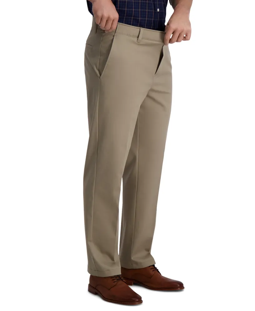 Haggar Men's Premium Classic-Fit Wrinkle-Free Stretch Elastic Waistband Dress Pants