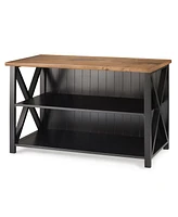 Walker Edison 52" Solid Wood Farmhouse Storage Console