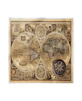 Ambesonne Wanderlust Set of 4 Napkins, 12" x 12"