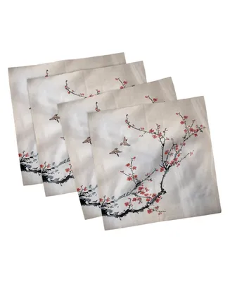 Ambesonne Nature Set of 4 Napkins, 12" x 12"