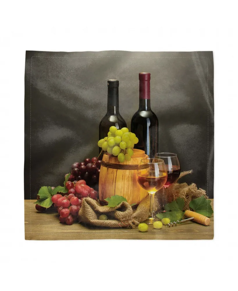 Ambesonne Winery Set of 4 Napkins, 12" x 12"