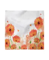 Ambesonne Poppy Set of 4 Napkins, 12" x 12"