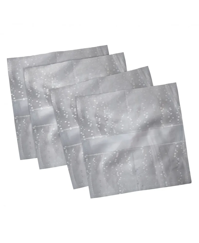 Ambesonne Waves Dots Xmas Set of 4 Napkins, 12" x 12"