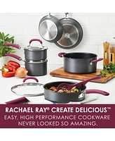 Rachael Ray Create Delicious Hard-Anodized Aluminum 11-Pc. Nonstick Cookware Set