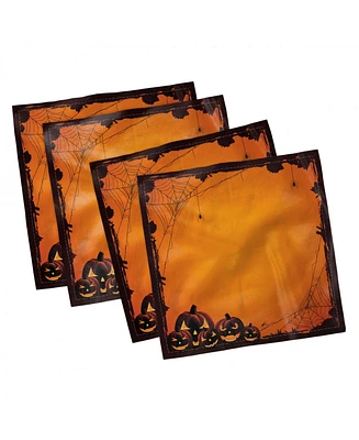 Ambesonne Halloween Set of 4 Napkins, 18" x 18"