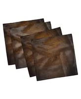 Ambesonne Wooden Set of 4 Napkins, 18" x 18"