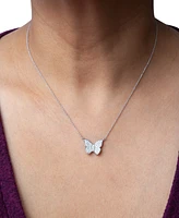 Wrapped in Love Diamond Butterfly 20" Pendant Necklace (1/2 ct. t.w.) in 14k White Gold, Created for Macy's