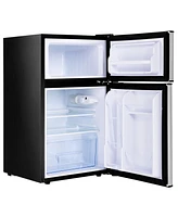 Costway Refrigerator Small Freezer Cooler Fridge Compact 3.2 cu ft. Unit